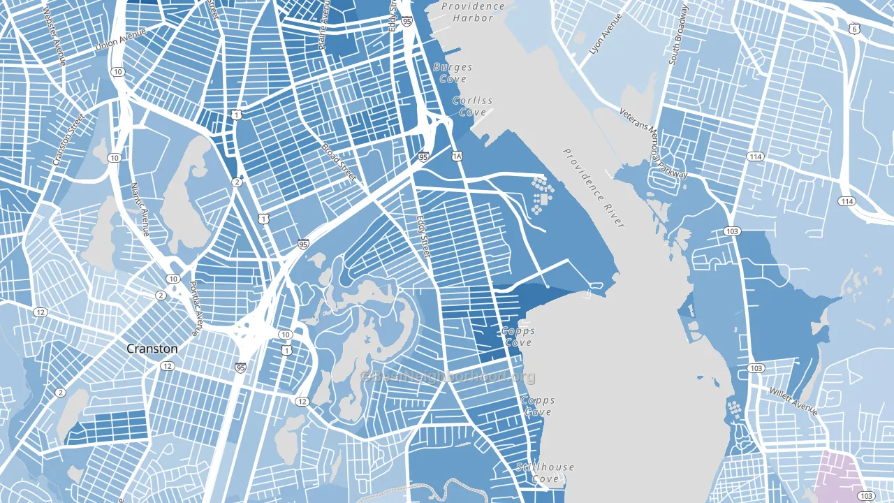 Washington Park, Providence, RI block-group political-lean map