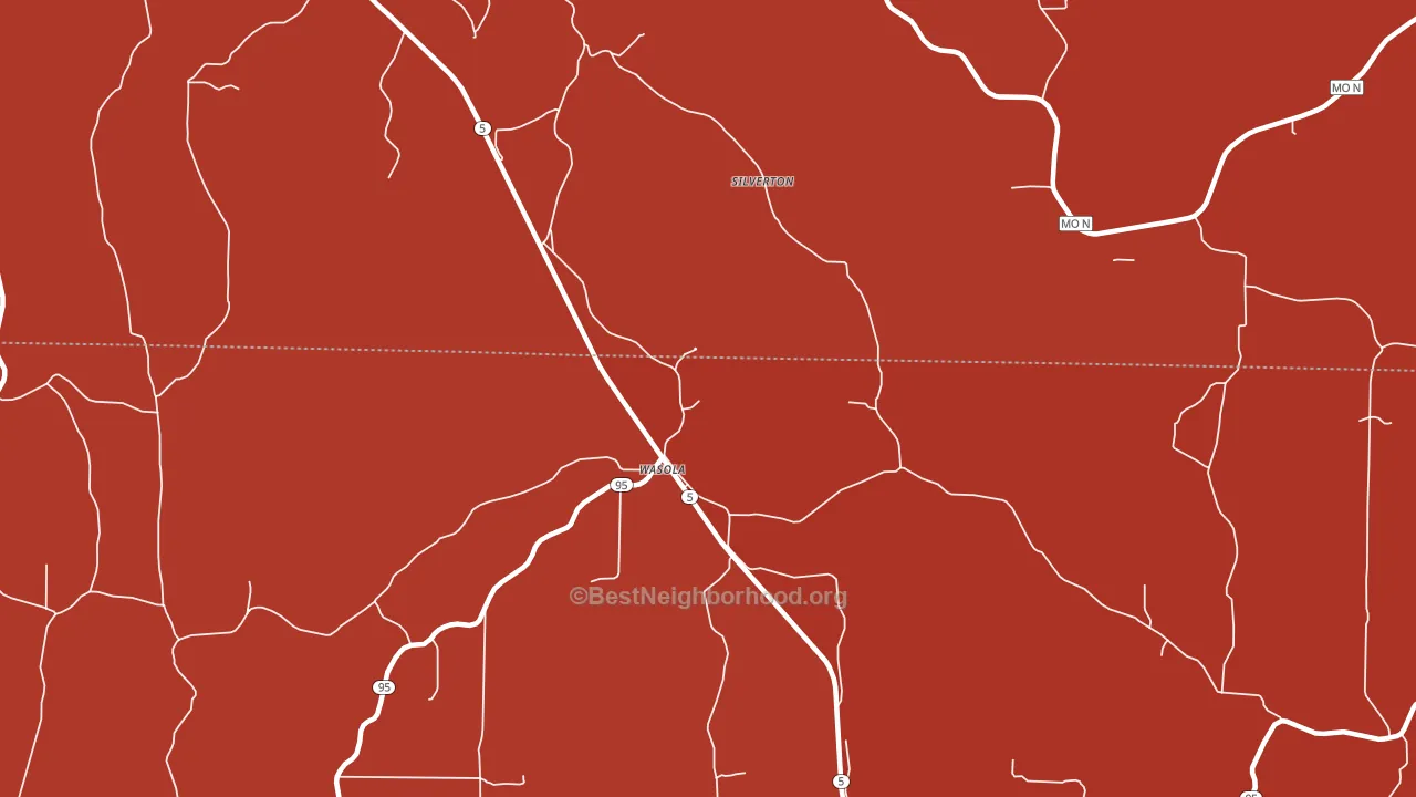 Wasola, MO block-group political-lean map