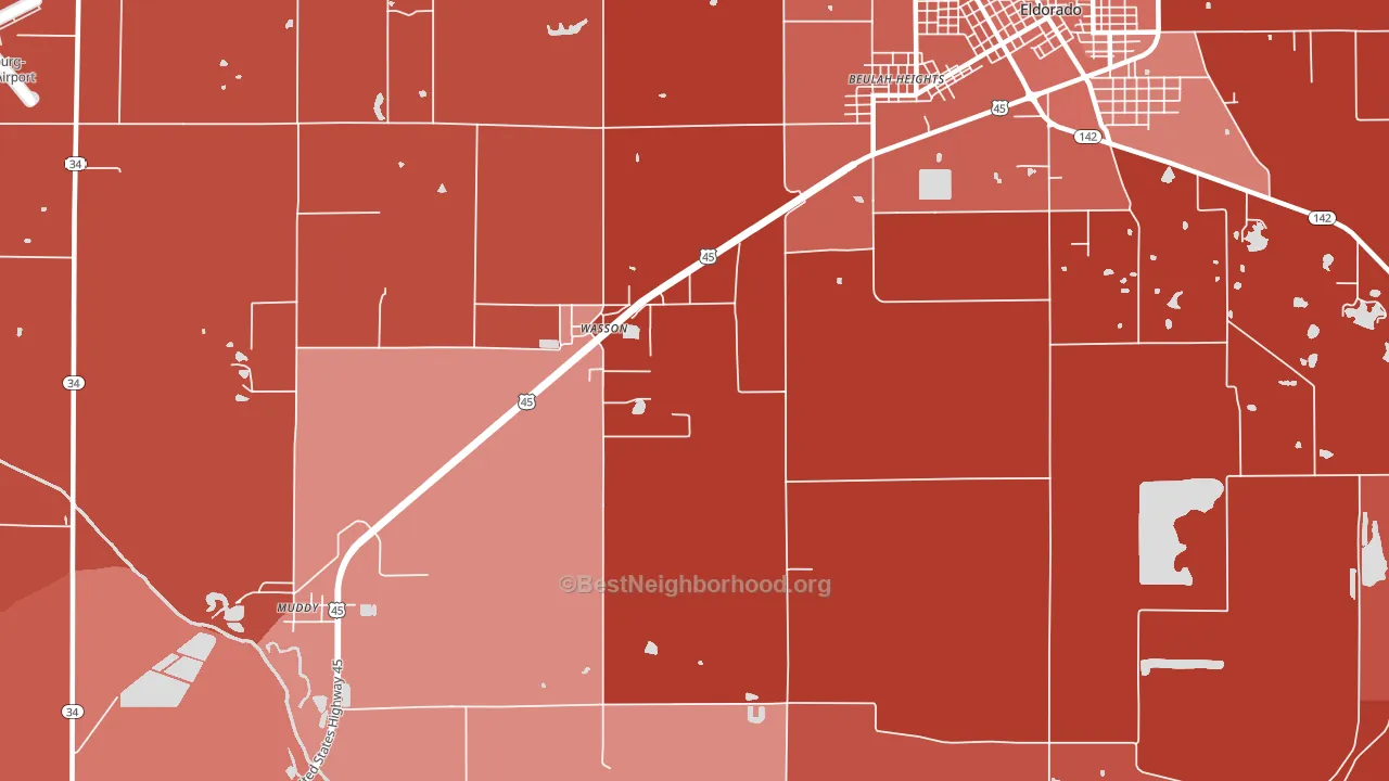 Wasson, IL block-group political-lean map