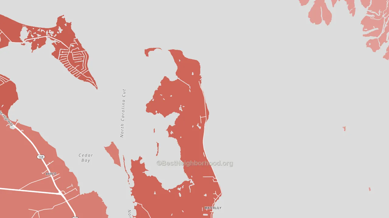Waterlily, NC block-group political-lean map