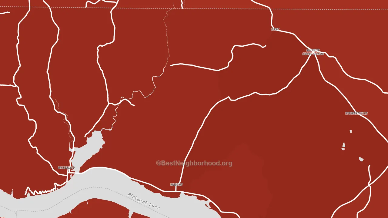 Waterloo, AL block-group political-lean map