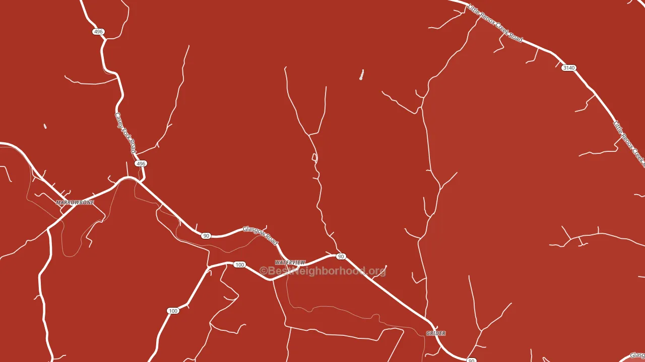 Waterview, KY block-group political-lean map
