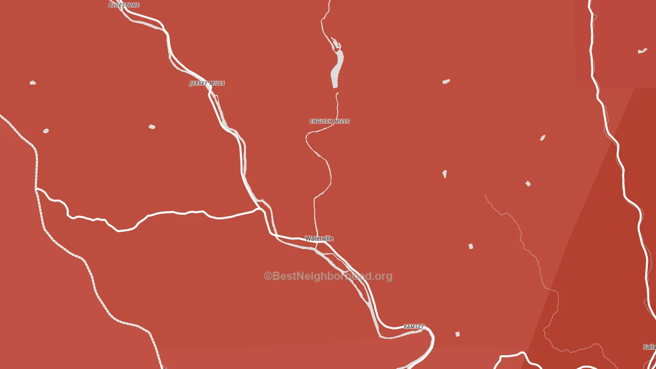 Waterville, PA block-group political-lean map