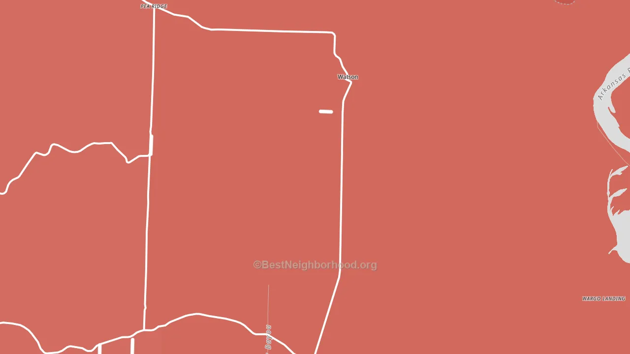 Watson, AR block-group political-lean map