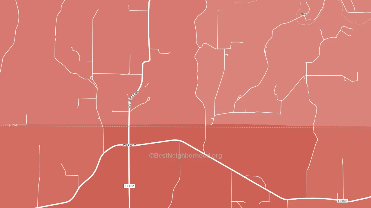 Watson, IA block-group political-lean map