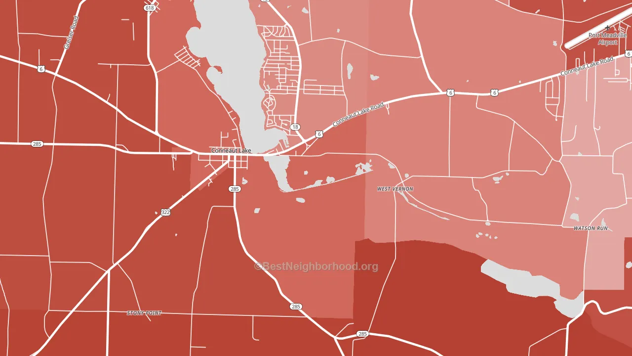Watson Run, PA block-group political-lean map