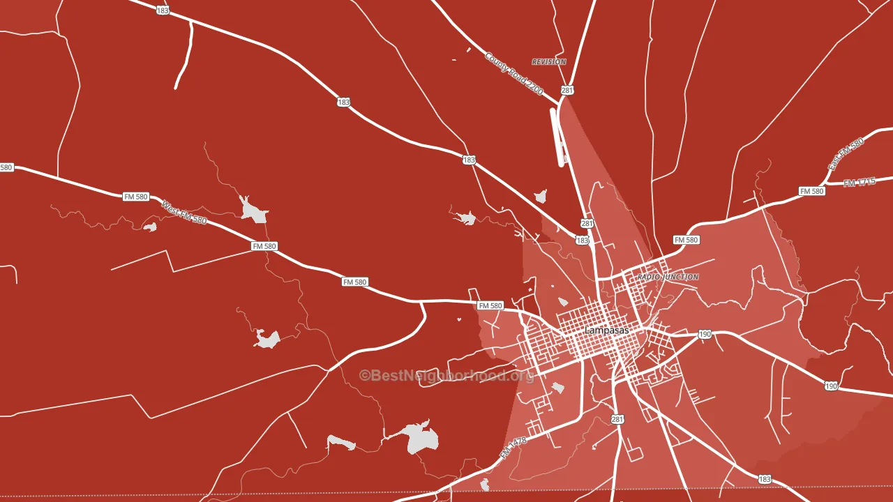 Watson, TX block-group political-lean map