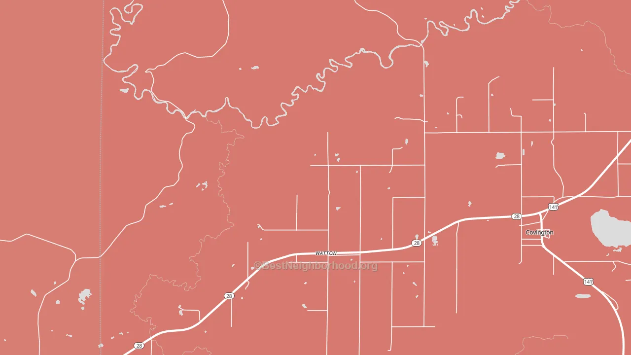 Watton, MI block-group political-lean map