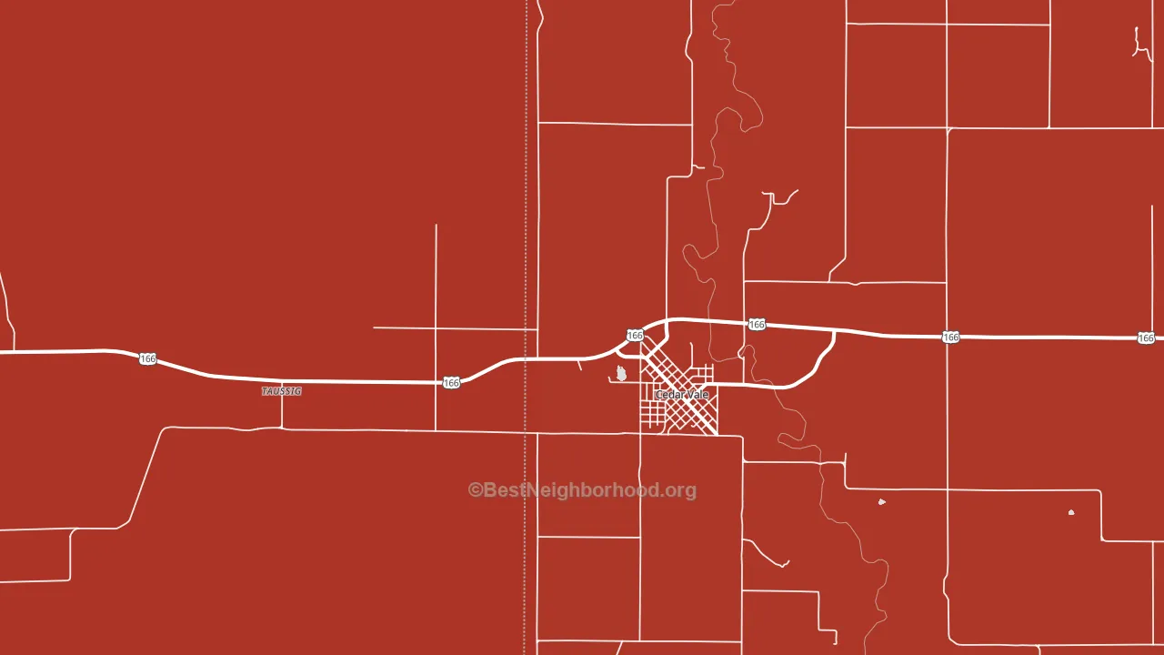 Wauneta, KS block-group political-lean map