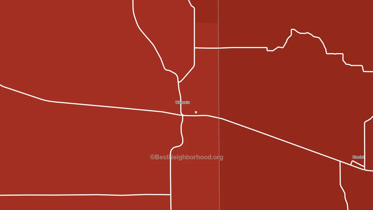 Wauneta, NE block-group political-lean map