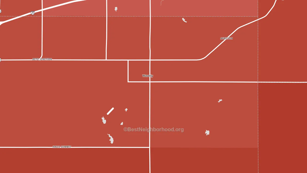 Waverly, KS block-group political-lean map