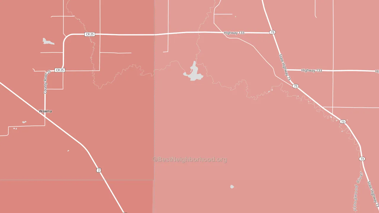Wawina, MN block-group political-lean map