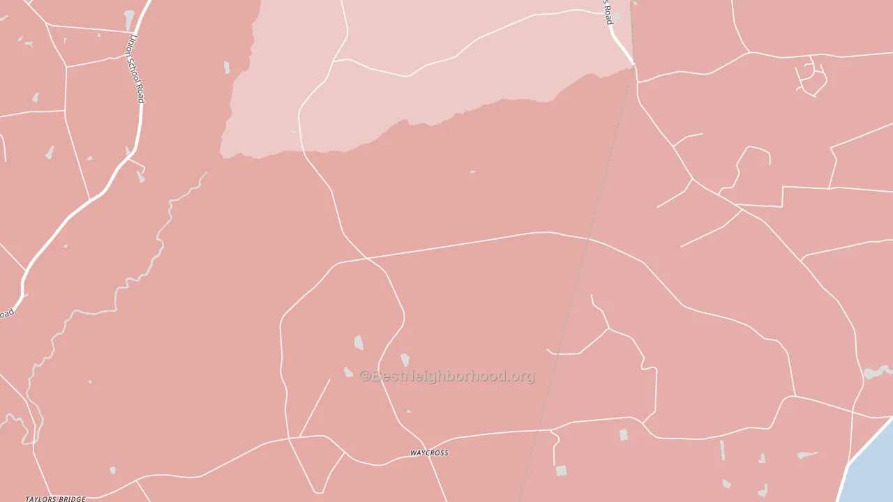 Waycross, NC block-group political-lean map