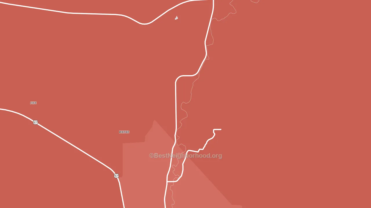 Wayne, MT block-group political-lean map