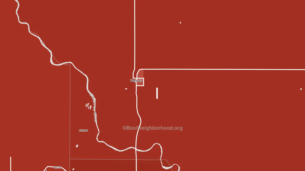 Waynoka, OK block-group political-lean map