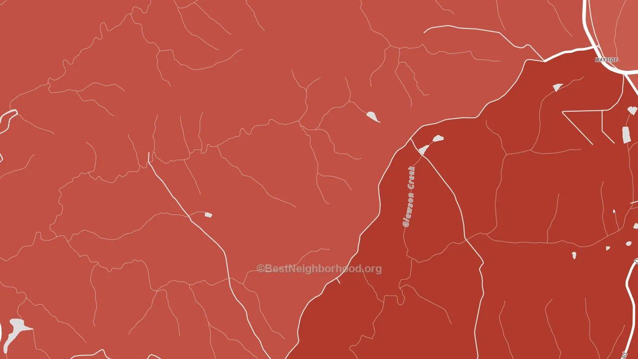 Wayside, GA block-group political-lean map