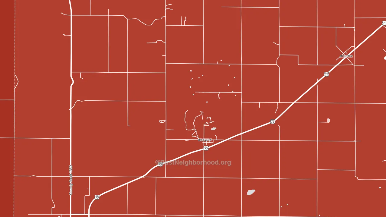 Wayside, KS block-group political-lean map
