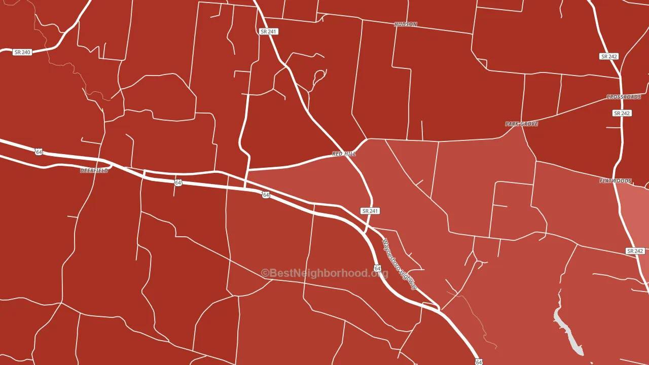 Weakly, TN block-group political-lean map