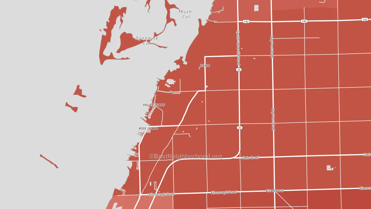 Weale, MI block-group political-lean map