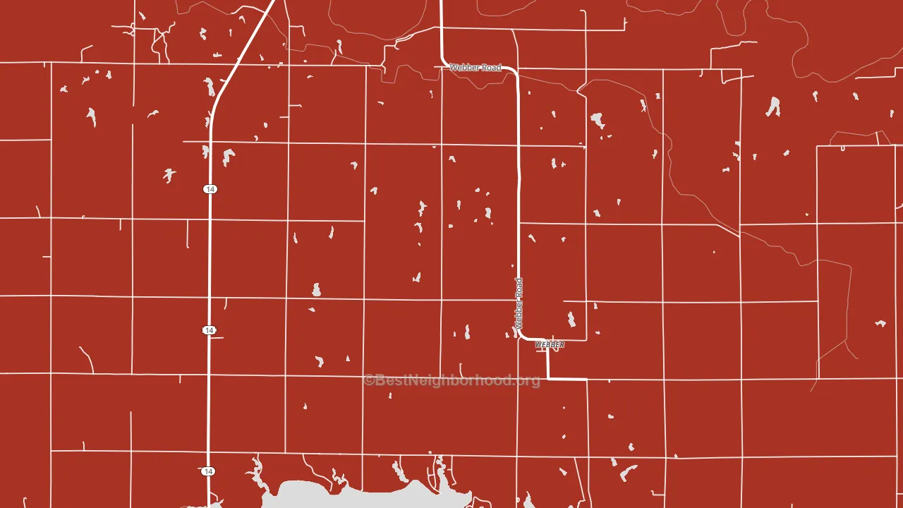 Webber, KS block-group political-lean map