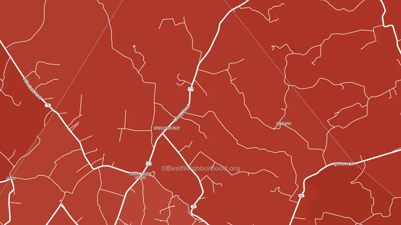 Webbs Cross Roads, KY block-group political-lean map