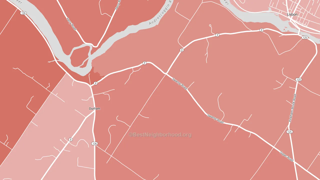 Webster Corner, ME block-group political-lean map
