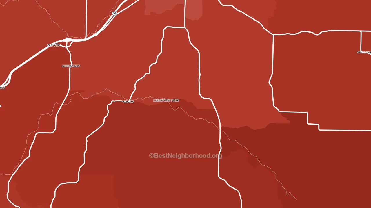 Webster County, MO block-group political-lean map