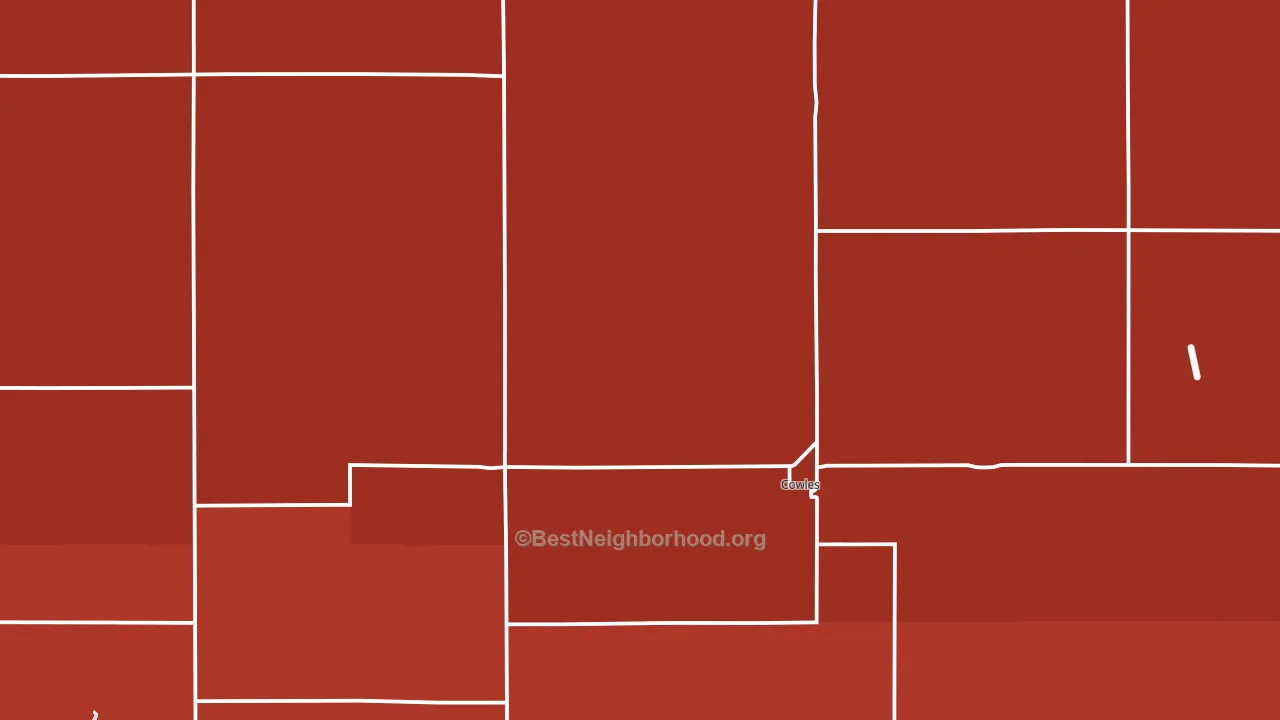 Webster County, NE block-group political-lean map