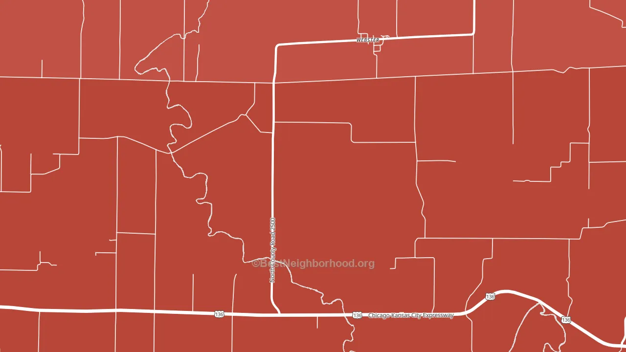 Webster, IL block-group political-lean map