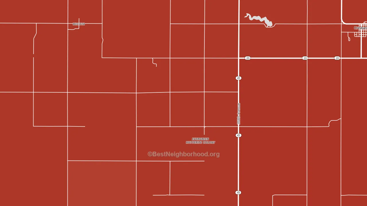 Wecota, SD block-group political-lean map