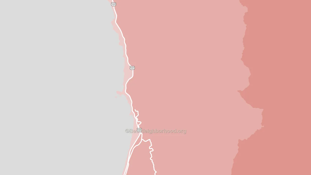 Wedderburn, OR block-group political-lean map