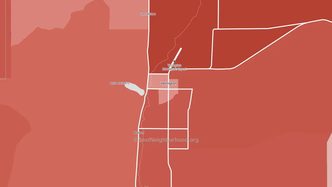 Weed Heights, NV block-group political-lean map