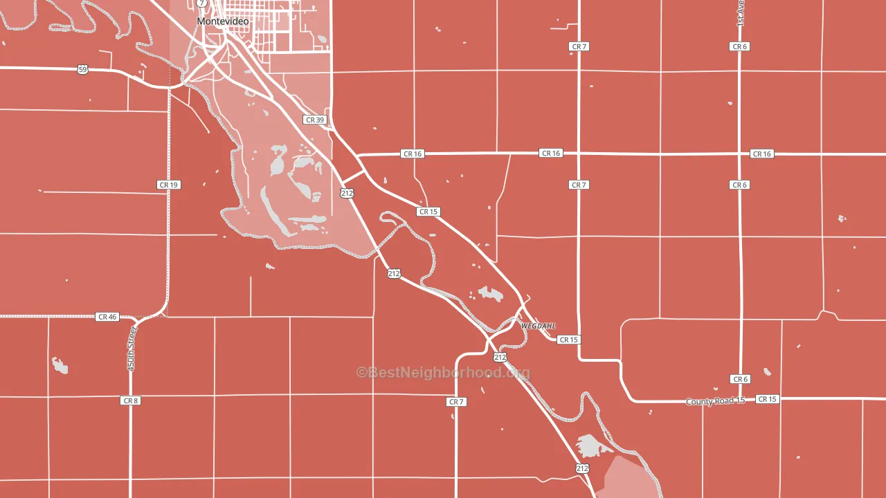 Wegdahl, MN block-group political-lean map