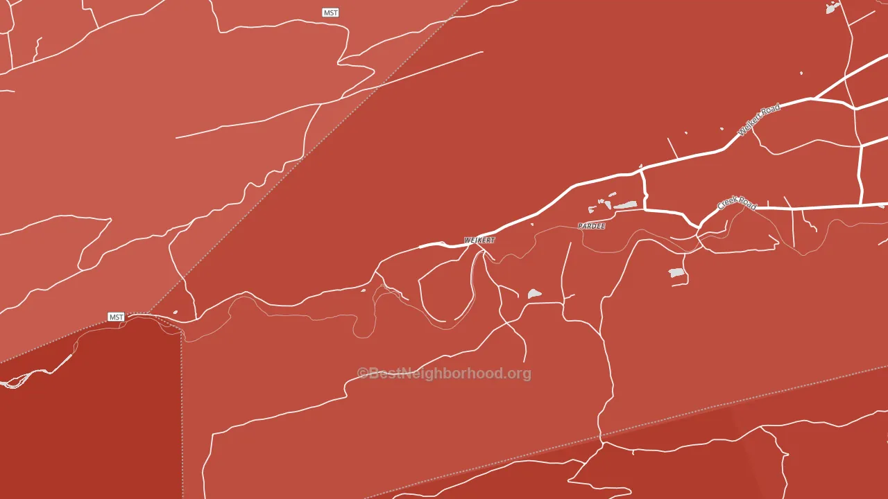 Weikert, PA block-group political-lean map