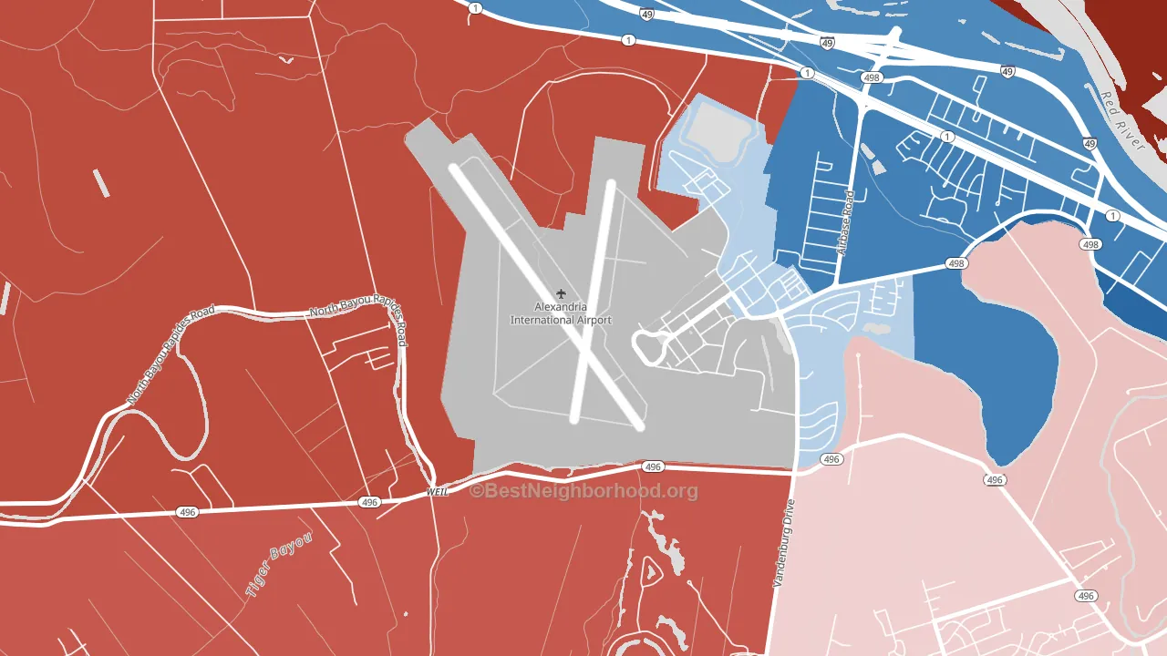 Weil, LA block-group political-lean map