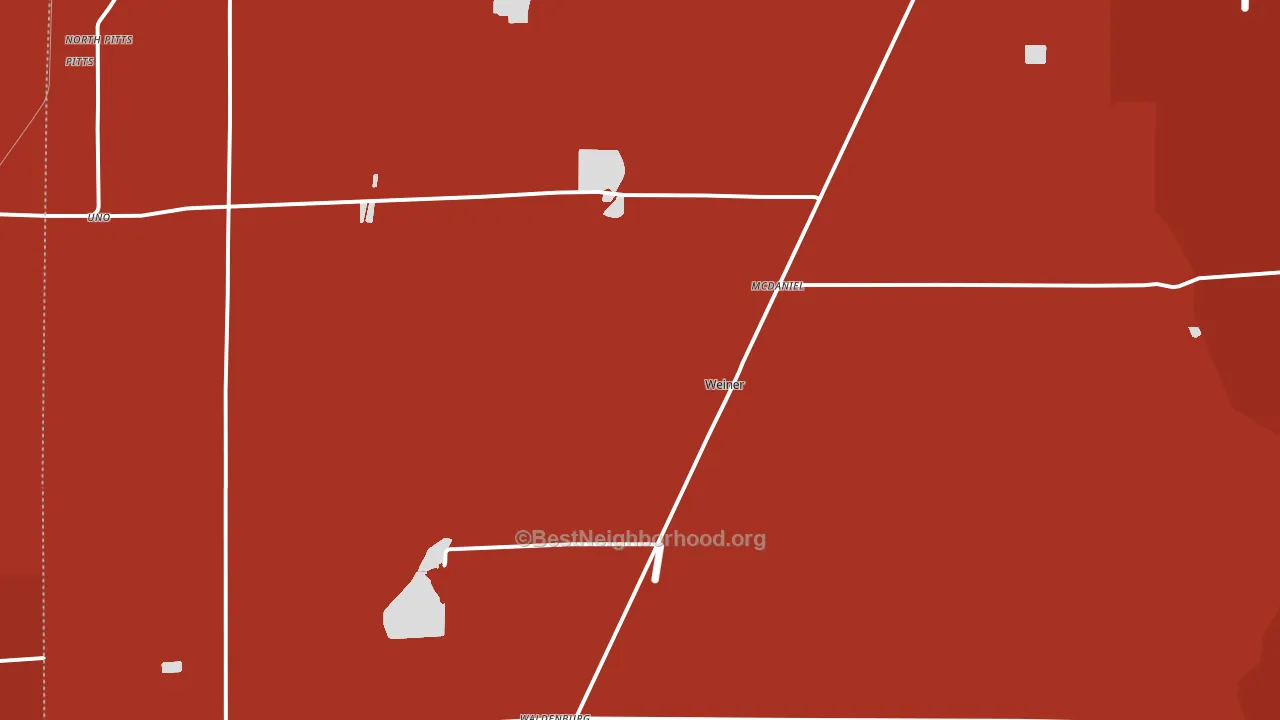 Weiner, AR block-group political-lean map