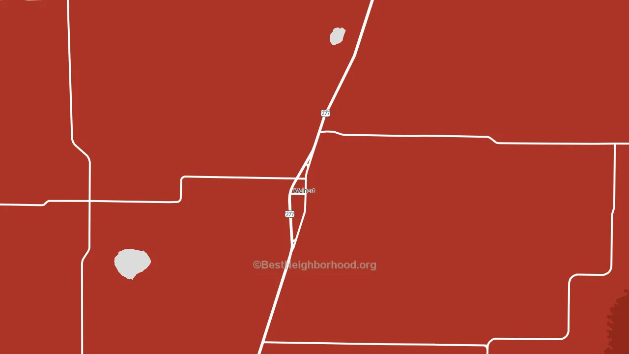 Weinert, TX block-group political-lean map