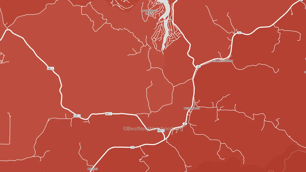 Weingarten, MO block-group political-lean map