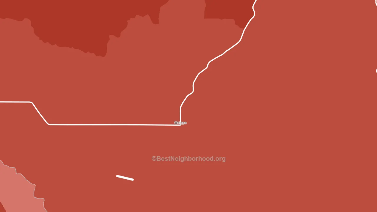 Weippe, ID block-group political-lean map