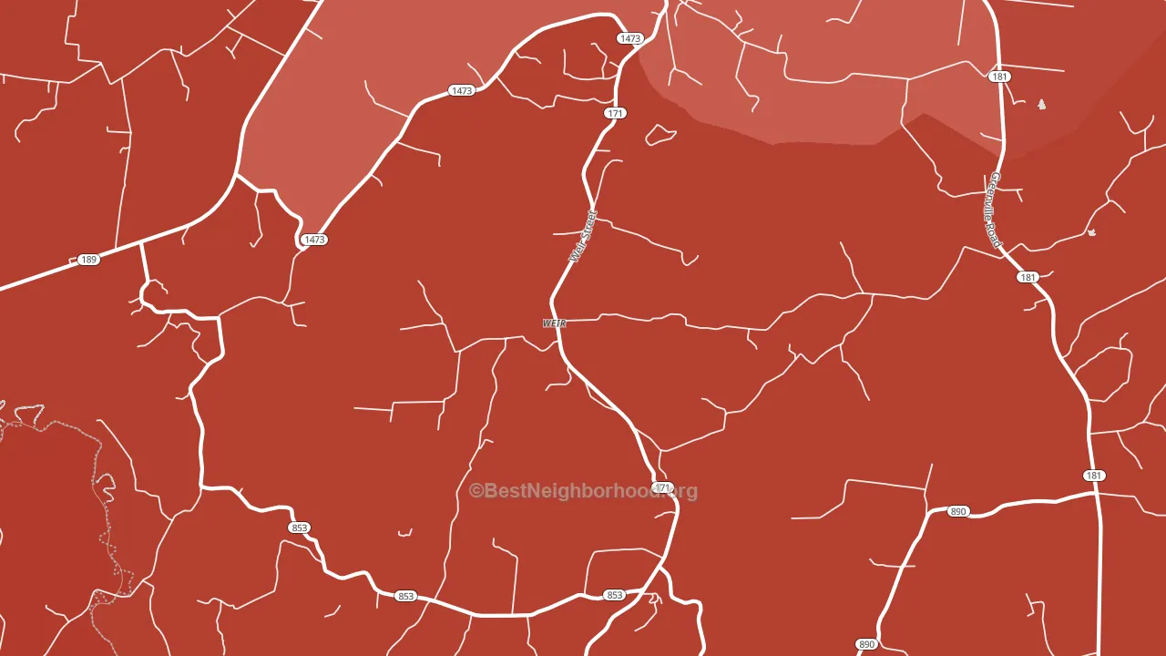 Weir, KY block-group political-lean map