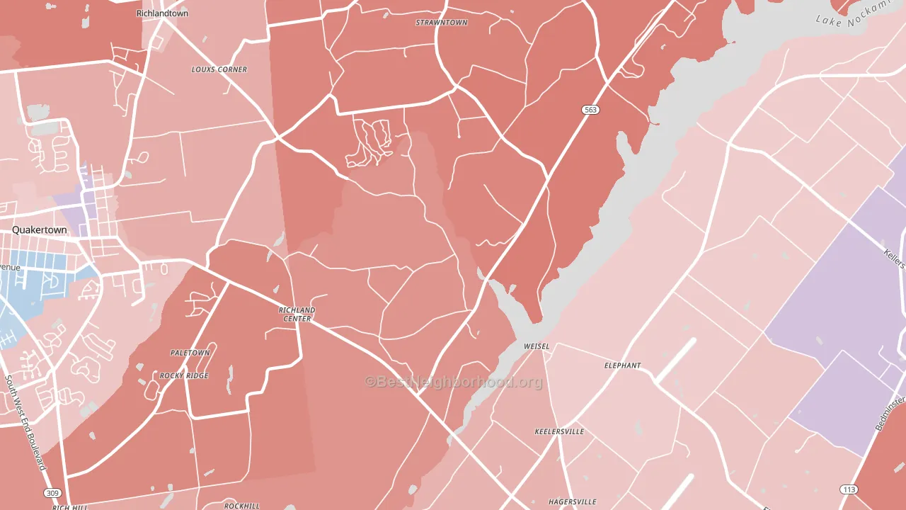 Weisel, PA block-group political-lean map
