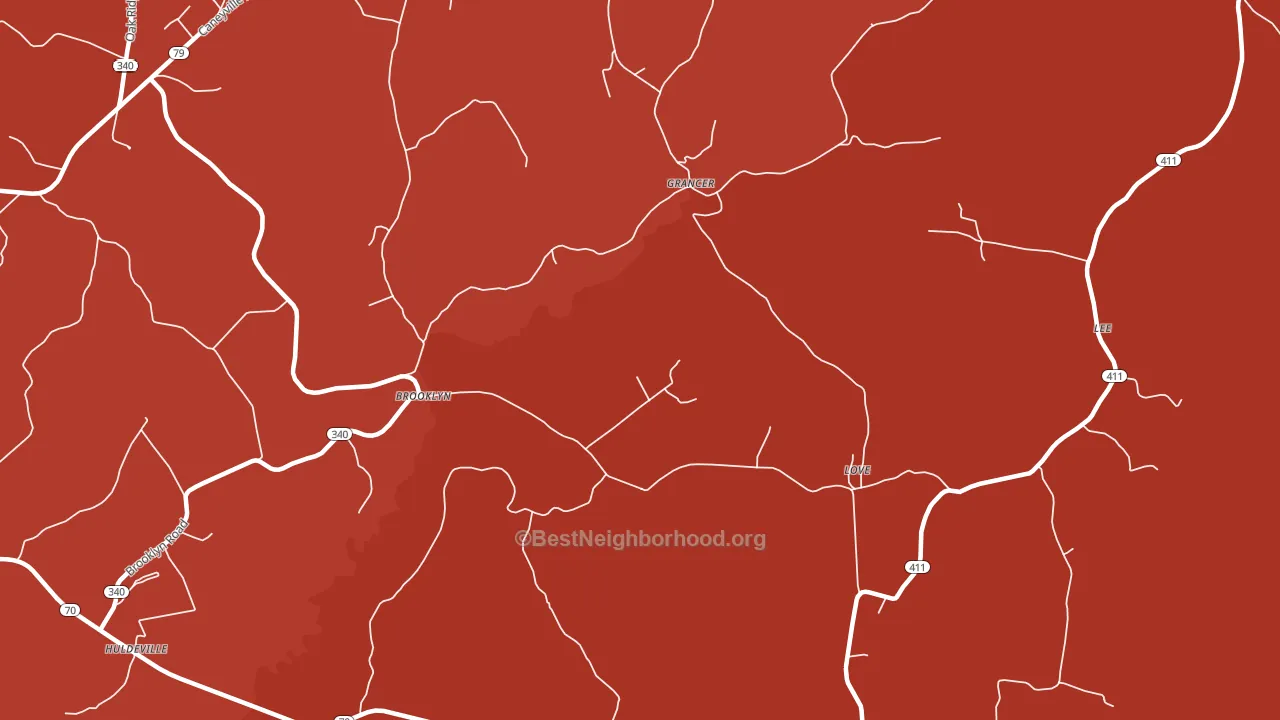 Welchs Creek, KY block-group political-lean map