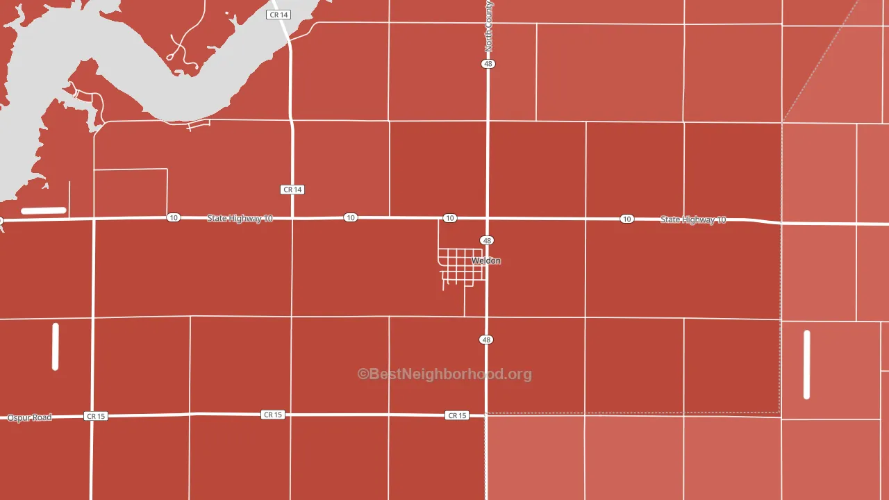 Weldon, IL block-group political-lean map