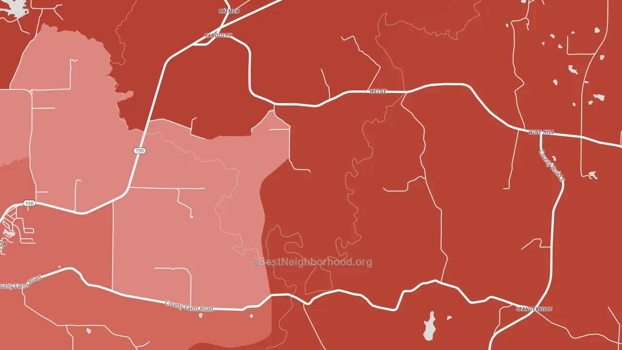 Welge, IL block-group political-lean map