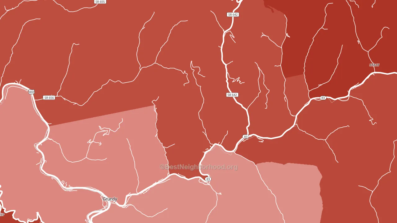 Weller, VA block-group political-lean map