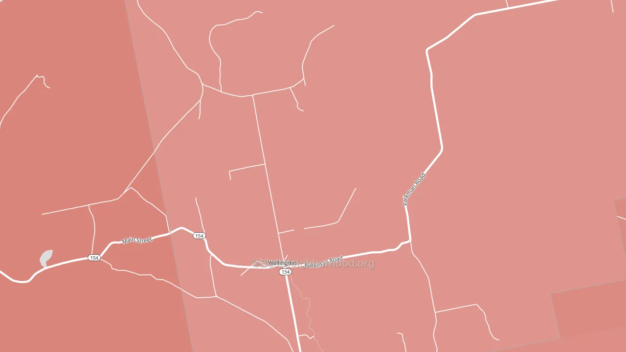 Wellington, ME block-group political-lean map