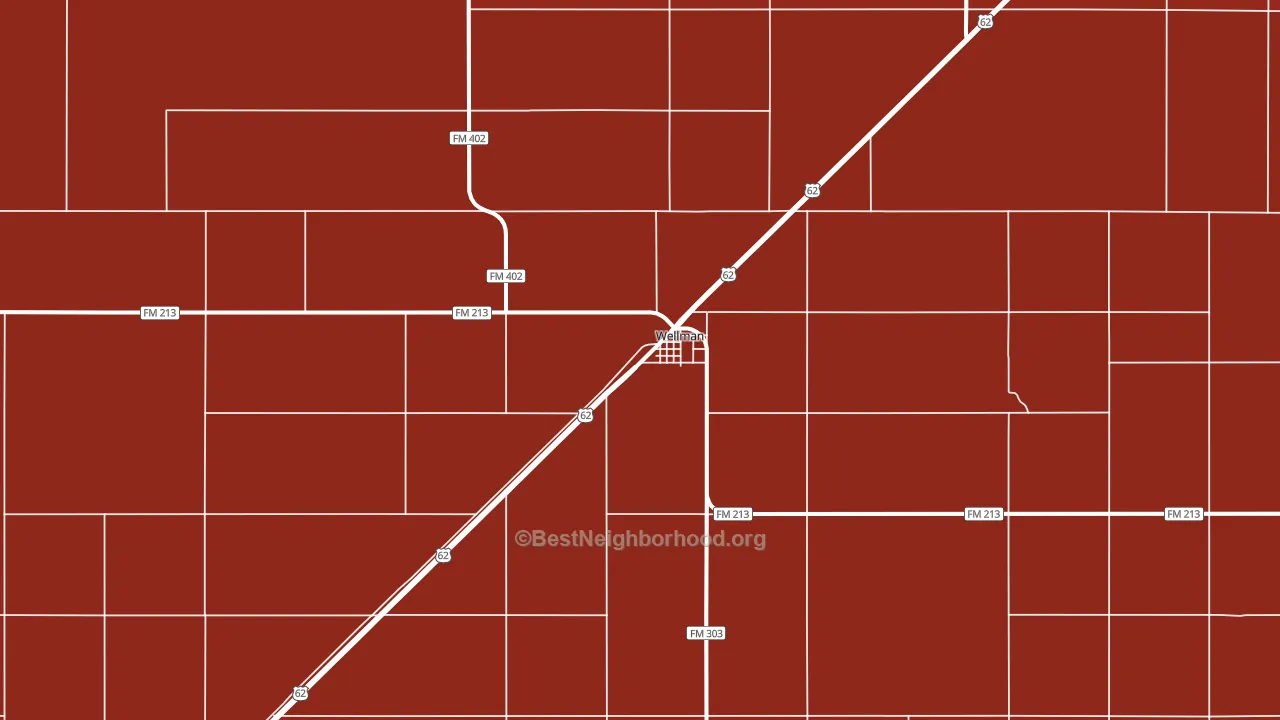 Wellman, TX block-group political-lean map
