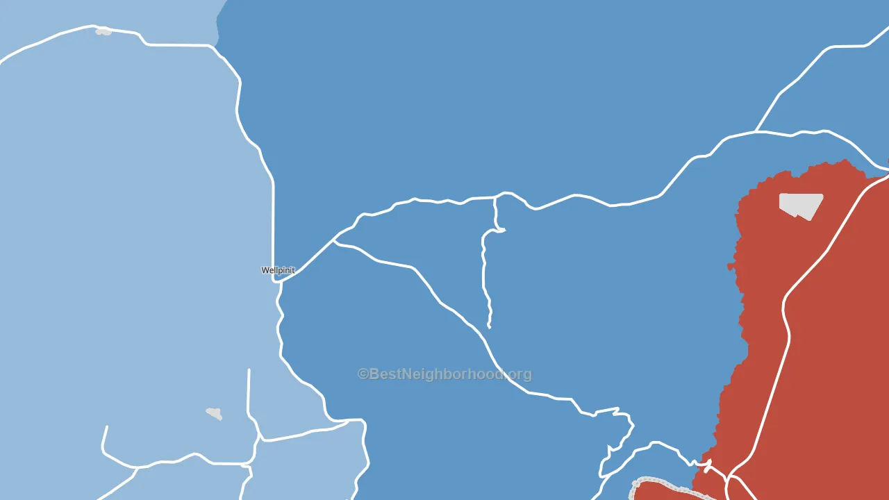 Wellpinit, WA block-group political-lean map
