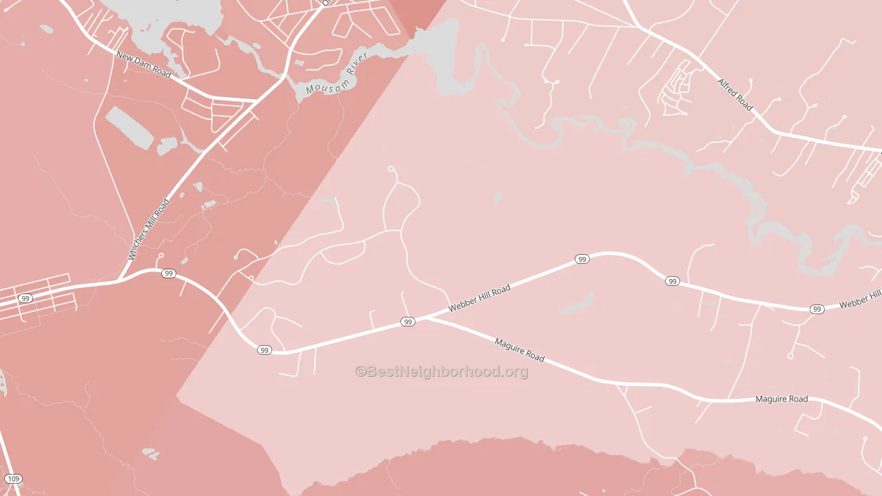 Wells Branch, ME block-group political-lean map
