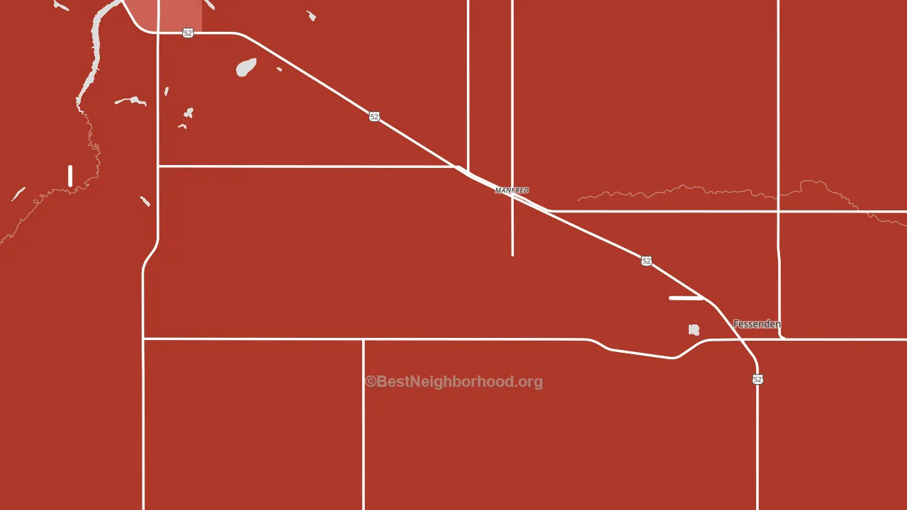 Wells County, ND block-group political-lean map